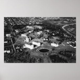 Pôster Seattle, WA University of WA Campus Aerial