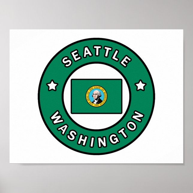 Poster Seattle Washington (Frente)