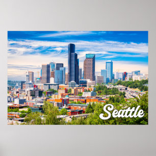 Poster Seattle, Washington, EUA