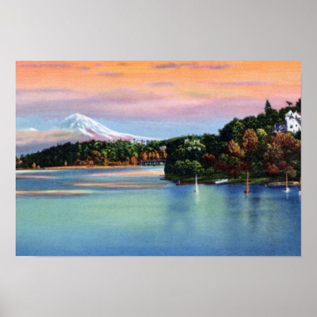 Pôster Seattle Washington Monte Rainier (Frente)