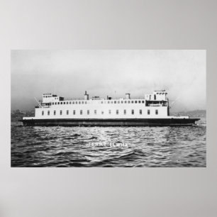 Pôster Seattle, WashingtonView of the Elwha Ferry