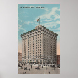 Poster Seattle, WAView do hotel de Washington