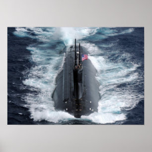 Pôster Seawolf-class USS submarino Connecticut (SSN-22)