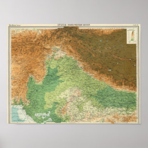 Pôster Seção do noroeste de India