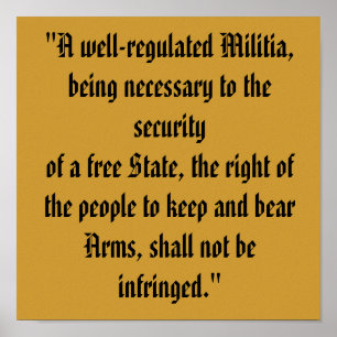 Poster Second Amendment Print