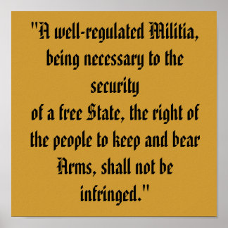 Poster Second Amendment Print