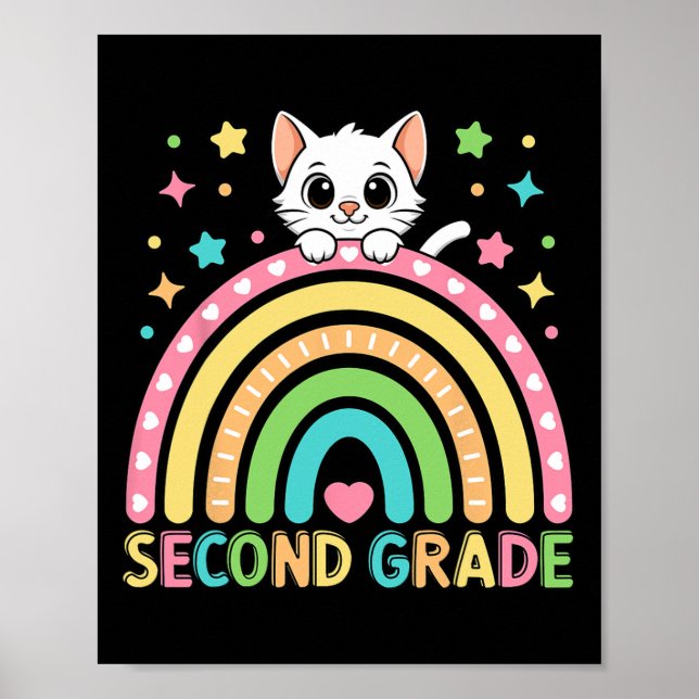Poster Second Grade Vibes First Day Of 2nd Grade Crew Gir (Frente)