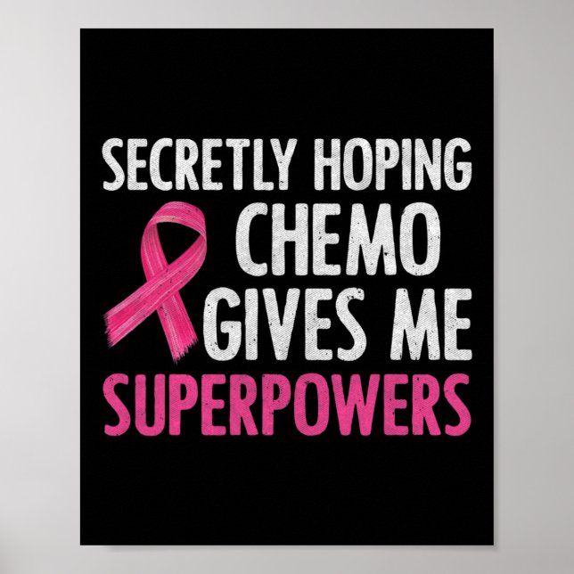 Poster Secretamente Hoping Chemo me dá super poderes para (Frente)