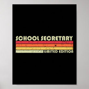 Poster Secretária de Escola Engraçado Cargo Profissão de