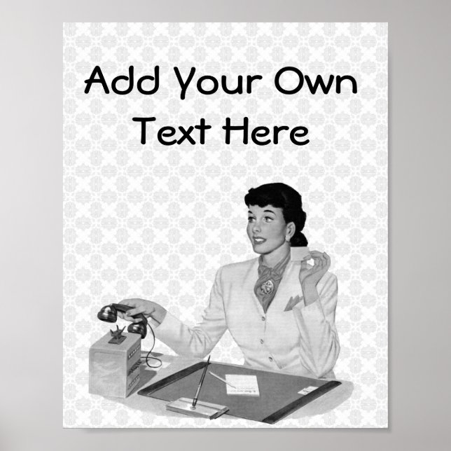 Poster Secretário Retro (Frente)