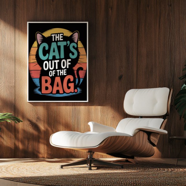 Poster Secreto de Silhouette Feline Sunset (Criador carregado)