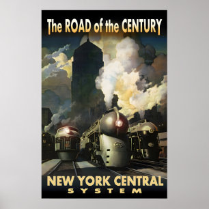 Poster SÉCULO 20 Sistema Central de Nova York Novo Retro