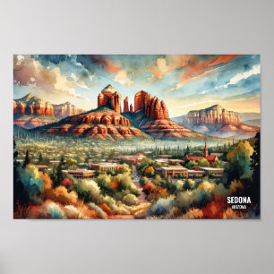 Poster Sedona Arizona EUA Viagem Places aqucolor