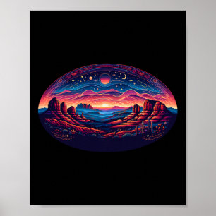 Poster Sedona Arizona Nature Caminhada Ao Ar Livre Montan
