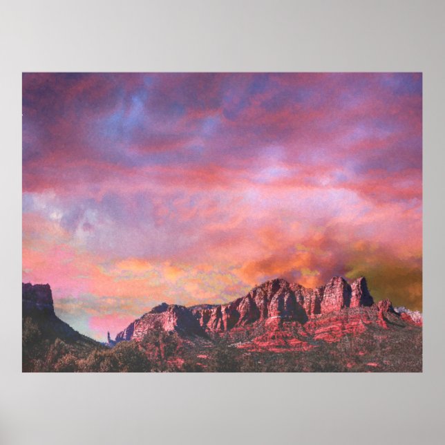Poster SEDONA ARIZONA Red Rock Sunset (Frente)