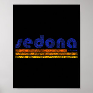 Poster Sedona arizona retrô vintage desgastado caminhada