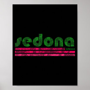Poster Sedona arizona retrô vintage desgastado caminhada