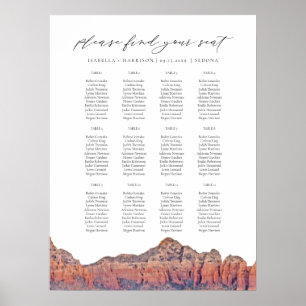 Poster SEDONA - Gráfico de Casamento de Skyline Pintado