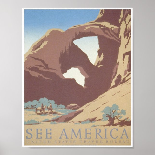 Poster See America: United States Travel Bureau (Frente)