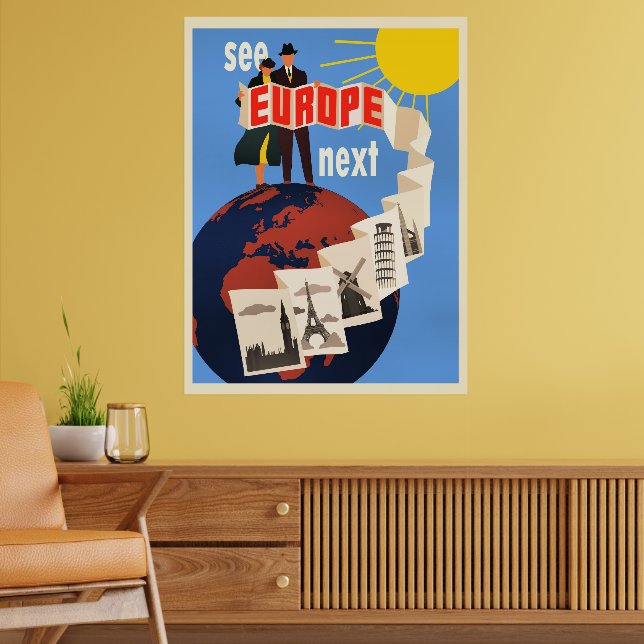 Poster See Europe Next travel poster, (Sala de Estar 2)