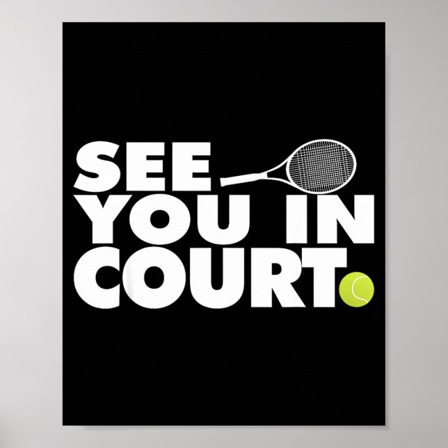 Poster See You In Court Tennis  (Frente)