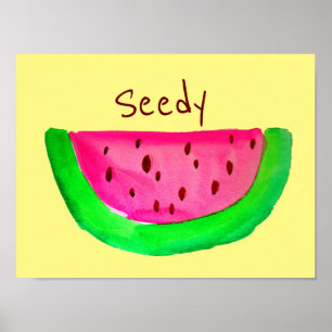Poster Seedy Watermelon fruta Pop de pintura