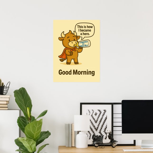 Poster Segredo da Manhã de Bullio – Motivação Matinal (Escritório em casa)