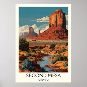 Poster Segunda Arizona Mesa   Retro