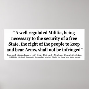 Pôster Segunda Emenda à Constituição dos Estados Unidos