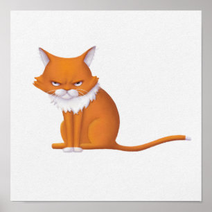 Poster Segunda-feira Manhã Gato Face