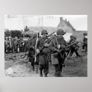 Pôster Segunda guerra mundial de France das tropas do dia