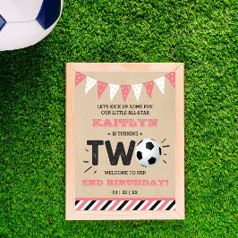 Poster Segundo aniversário de bola de futebol All-star We