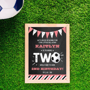 Poster Segundo aniversário de bola de futebol All-star We