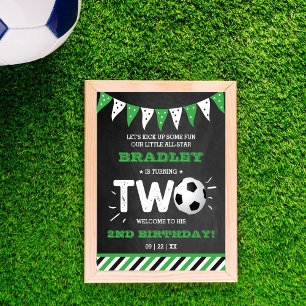 Poster Segundo aniversário de bola de futebol All-star We