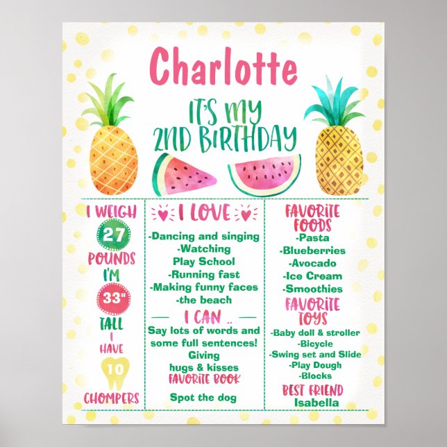 Pôster Segundo aniversário de Milestone de Dois-Ti Frutti (Frente)