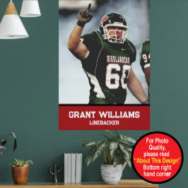 Poster Segundo grau personalizado ou futebol universitári