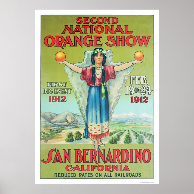 Poster segundo National Orange Show 1912 (Frente)