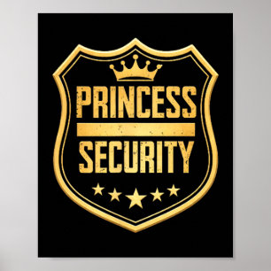 Poster Segurança da princesa aniversário pai irmão castel