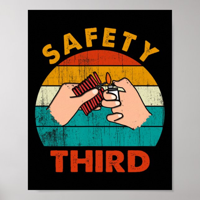 Poster Segurança de Fireworks Segurança de Firecrackers T (Frente)