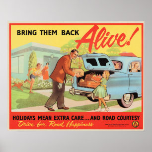 Poster Segurança de viagem durante o feriado 1939