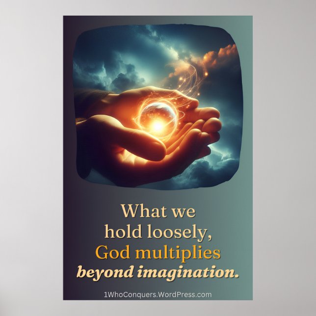 Poster Segurando o Universo levemente (Frente)