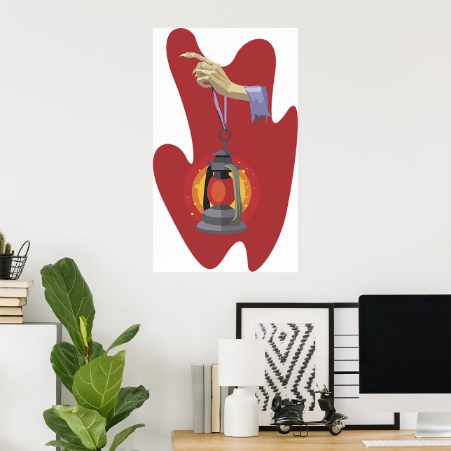 Poster Segurando Uma Lanterna (Criador carregado)