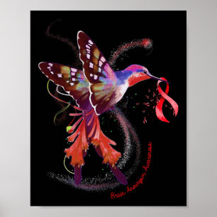 Poster Segure a consciência do neurismo da fita da Borgon