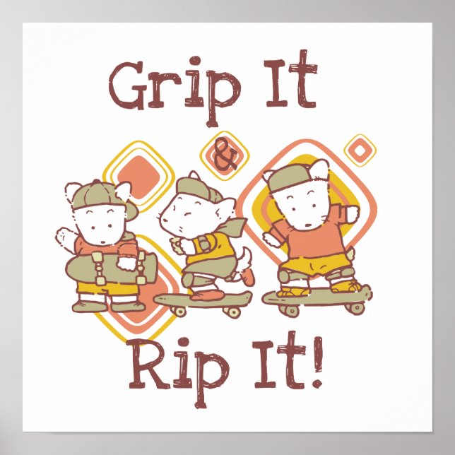 Pôster Segure-o e pise-o no skate (Frente)