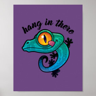 Poster Segure-Se Ali Colorida Gecko