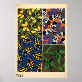 Poster Seguy Vintage Art Noveau Insect Pattern