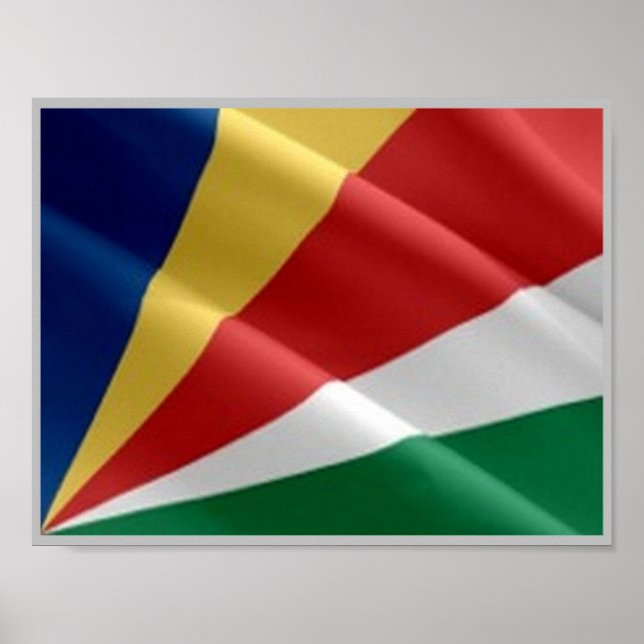 Poster Seicheles - Bandeira de Ondas - (Frente)