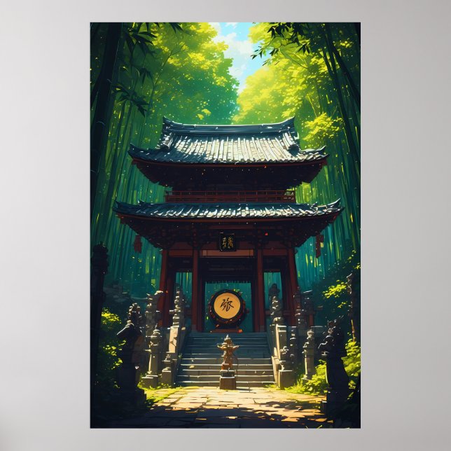 Poster "Seijaku no Mon" – Gate of Tranquility (Frente)