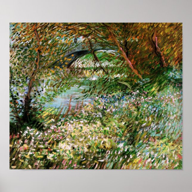 Poster Seine, Pont de Clichy em Primavera, Van Gogh Fine  (Frente)