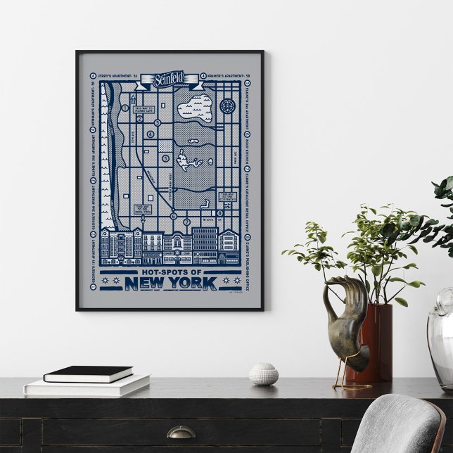 Poster Seinfeld | Hot Spots of New York Map (Criador carregado)